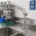 Thumbnail image #3 for T&S Brass UltraRinse Stainless Steel Single-Hole Deck-Mount Manual Mixing Faucet with 12-Inch Swing Nozzle and 1.5 GPM Spray Arm