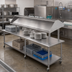 Thumbnail image #2 for John Boos Double-Sided Solid Stainless Steel Sorting Shelf for Soiled Dish Tables, 144 x 30-1/2 Inches