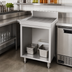 Thumbnail image #2 for Advance Tabco Underbar Basics Stainless Steel Freestanding Open Cabinet Base Drainboard