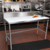 Thumbnail image #2 for John Boos 84-Inch x 30-Inch Poly Top Trimming Table with Reversible 3/4-Inch Top and 6-Inch Backsplash