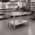 Thumbnail image #2 for BlendPort® 72 Inch x 30 Inch Stainless Steel Equipment Stand with Adjustable Undershelf