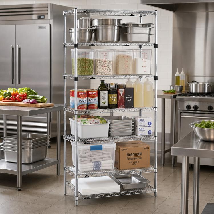 Product image #2 for Metro Super Erecta 36" x 18" x 74" Chrome Plated 6-Tier Starter Wire Shelving Unit