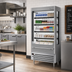 Thumbnail image #2 for Beverage-Air Vuemax Slim Open-Air Merchandiser Refrigerator with 5 Shelves, Gray, 47-7/16 Inch Wide