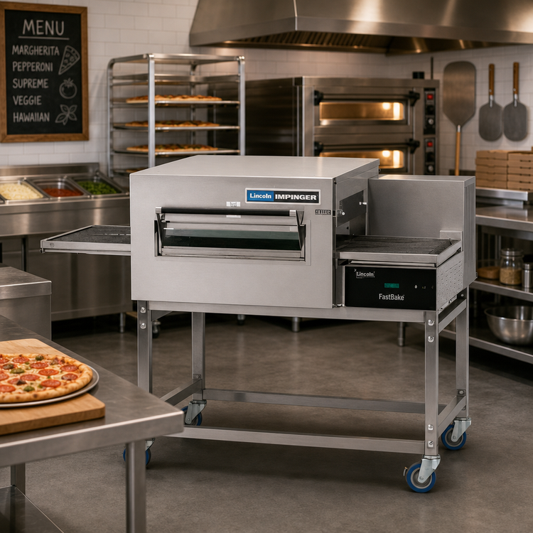 Product image #2 for Lincoln Impinger II Single-Deck Electric Conveyor Oven with FastBake, Front-Loading Glass Access Window, 208V, 3-Phase, Right-to-Left
