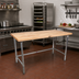 Thumbnail image #2 for John Boos SNB13 36 x 36 Inch Northern Hard Rock Maple Wood Top Work Table with Stainless Steel Base