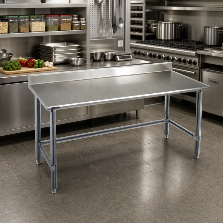 Product image #2 for Spec-Master 60-Inch x 30-Inch Stainless Steel Work Table with 4-1/2-Inch Backsplash