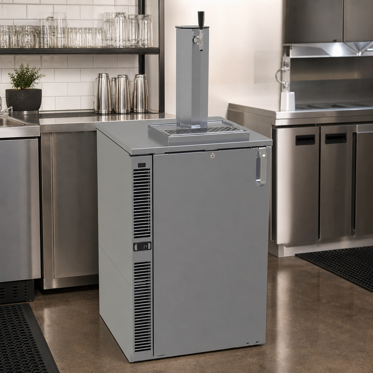 Product image #2 for Glastender C1SB24 One-Zone Side-Serviced Bar Profile Draft Dispensing Cooler, 24 Inch Wide, One-Section