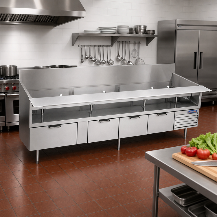 Product image #2 for La Rosa Refrigeration L-74178-30 78" Three-Section Refrigerated Equipment Stand