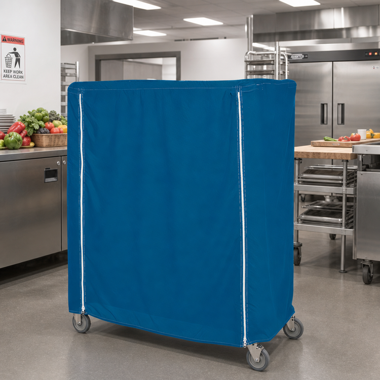 Product image #2 for Metro 60 x 21 x 62 Inch Vinyl-Nylon Coated Waterproof Banquet Cart Cover