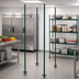 Thumbnail image #2 for Metro qwikTRAK HD High Density Track Shelving Stationary Intermediate Unit Kit with 74-Inch Posts
