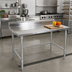 Thumbnail image #2 for John Boos Stallion 60-Inch x 24-Inch 16-Gauge 300-Series Stainless Steel Work Table with 5-Inch Backsplash and Safety Edge