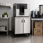 Thumbnail image #2 for Hoshizaki Opti-Serve SD-750 34-Inch Stainless Steel Equipment Stand with Enclosed Locking Cabinet Base and Flat Top for DCM-751 Icemaker/Dispenser