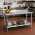 Thumbnail image #2 for Deluxe Series Stainless Steel Work Table with Adjustable Undershelf and 4-1/2-Inch Backsplash, 120 x 36 Inches