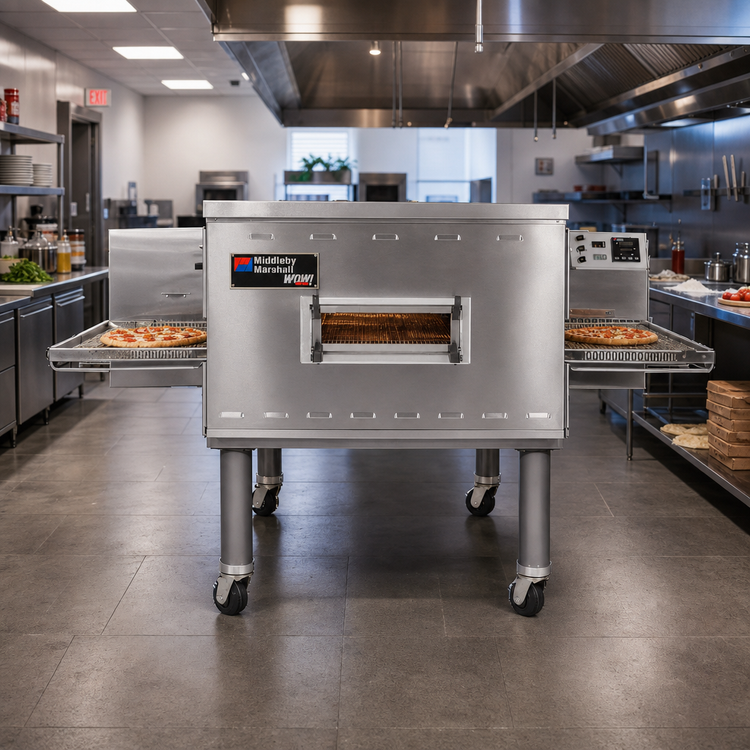 Product image #2 for Middleby Marshall Impingement PLUS Double-Deck Gas Conveyor Pizza Oven