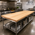 Thumbnail image #2 for John Boos Boos Block 96-Inch x 30-Inch Edge Grain Maple Kitchen Countertop, Varnique Finish