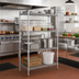 Thumbnail image #2 for Steel Works Stainless Heavy Duty 4-Tier Chrome Wire Shelving Unit, 24 x 21 x 74 Inches, 800 lb Capacity