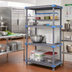 Thumbnail image #2 for Millenia 4-Shelf Solid Polymer Stationary Starter Shelving Unit, 42