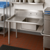 Thumbnail image #2 for BK Resources 36-Inch Straight Left-to-Right Soiled Dish Table with 20 x 20 x 8 Sink and 10-Inch Backsplash