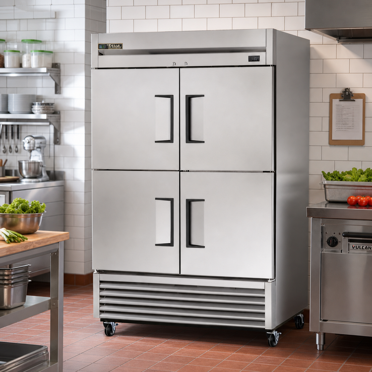 Product image #2 for True T-49-4-HC Two-Section Reach-In Refrigerator with 4 Half Doors