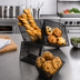 Thumbnail image #2 for Birdnest Square Wire Serving Basket/Riser, 6-Inch Top x 4-Inch Base x 4-Inch High, Black