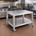 Thumbnail image #2 for Garland 72-Inch Stainless Steel Heavy-Duty Counter Equipment Stand with Shelf and Casters