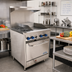 Thumbnail image #2 for Comstock-Castle 30-Inch Commercial Gas Range with 2 Open Burners, 18-Inch Griddle, and Standard Oven