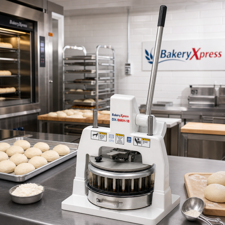 Product image #2 for BakeryXpress DX-BMIH-18 Manual 18-Piece Countertop Dough Divider, 2 to 9 oz Portions