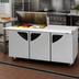 Thumbnail image #2 for Turbo Air Super Deluxe 72-5/8 Inch Three-Section Sandwich/Salad Mega Top Refrigerated Prep Table with 15-Pan Opening