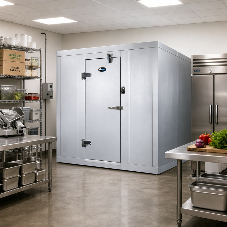 Product image #2 for AmeriKooler Quick Ship Indoor Floorless Walk-In Cooler, Nominal 6 Feet x 10 Feet, Remote R-448A Refrigeration