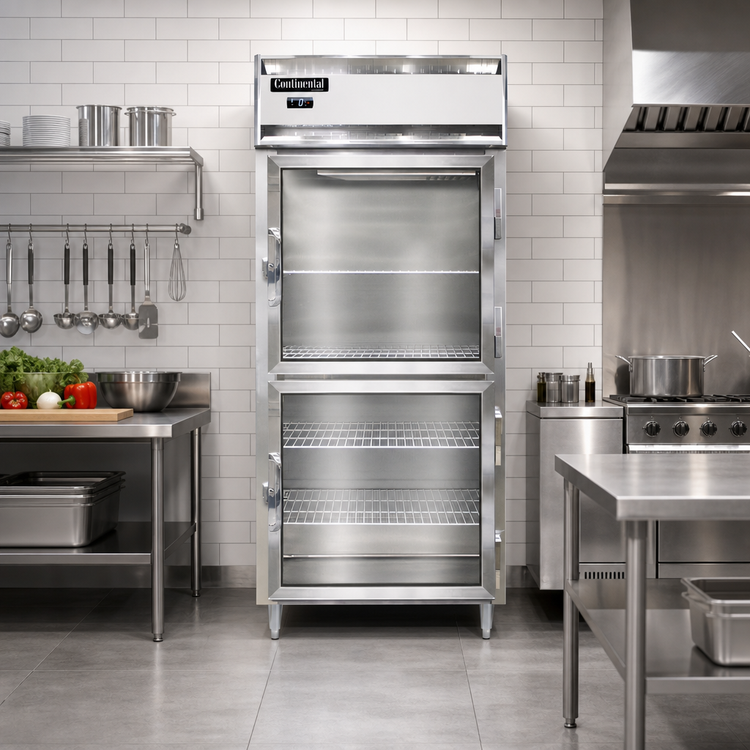 Product image #2 for Continental Refrigerator Designer Line D1FXNGDHD One-Section Extra-Wide Reach-In Glass Door Freezer