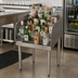 Thumbnail image #3 for BK Resources 4-Step Stainless Steel Underbar Liquor Bottle Display Unit, 24 x 21-1/4 x 32-1/2 Inches, Approx. 27-Bottle Capacity
