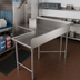 Thumbnail image #2 for BK Resources Corner L-Shaped Clean Dishtable, 60 x 96 Inches, Left-to-Right Operation, 16-Gauge 304 Stainless Steel