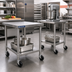 Thumbnail image #2 for Advance Tabco Special Value Series 5-Inch Swivel Stem Caster Set for 24-Inch Tables and Mixer Stands