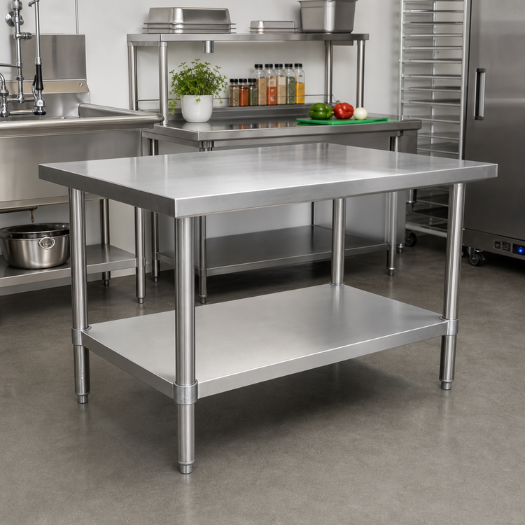 Product image #2 for Advance Tabco 18-Gauge Stainless Steel Undershelf for 30 x 24 Inch Work Tables