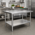 Thumbnail image #2 for Advance Tabco 18-Gauge Stainless Steel Undershelf for 30 x 24 Inch Work Tables