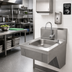 Thumbnail image #2 for ADA Compliant Wall-Mounted Stainless Steel Hand Sink with Tapered Bowl, Electronic Faucet, and Soap Dispenser