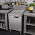 Thumbnail image #2 for 18 Inch x 24 Inch Stainless Steel Underbar Drainboard with Enclosed Cabinet Base and Locking Hinged Door