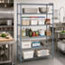 Thumbnail image #2 for Quantum 5-Shelf Wire Shelving Starter Kit, 36W x 18D x 63H, Gray Epoxy Antimicrobial Finish