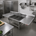 Thumbnail image #2 for John Boos Pro-Bowl 3-Compartment Platter Sink with Left and Right Drainboards, 14-Gauge Stainless Steel