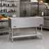 Thumbnail image #2 for Eagle Group SST-5 79-Inch Stainless Steel Utility Serving Counter with Open Base and Undershelf