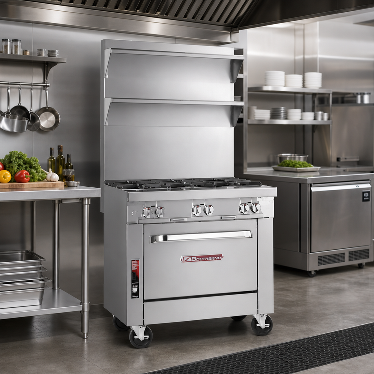 Product image #2 for Southbend Platinum 36-Inch Heavy Duty Sectional Gas Range with 4 Open Burners and Standard Oven Base