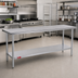 Thumbnail image #2 for Duke 314S-24120 Stainless Steel Work Table with Undershelf, 120 x 24 Inches, 36 Inches High, No Backsplash