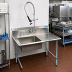 Thumbnail image #2 for BK Resources BKSDT-26-L-P-G 26-Inch Straight Soiled Dish Table, Left-to-Right, 18/304 Stainless Steel, 20 x 20 x 8-Inch Sink