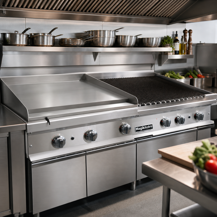 Product image #2 for Magikitch'n MagiGriddle 48-Inch Charbroiler-to-Griddle Conversion Accessory, Left or Right