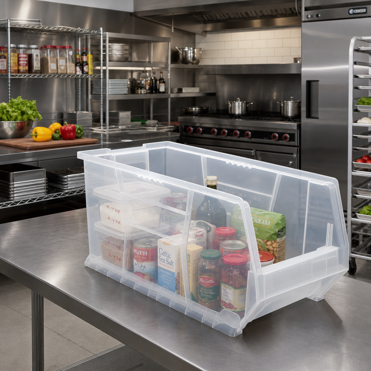 Product image #3 for Quantum Hulk 24-Inch Clear Stackable Polypropylene Storage Bin