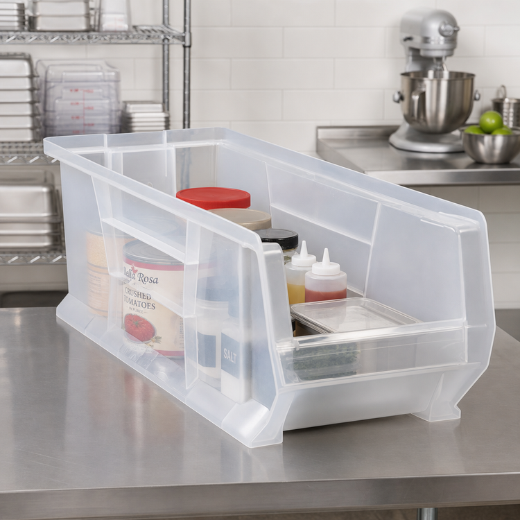 Product image #3 for Quantum Hulk 24-Inch Clear Stackable Polypropylene Storage Bin