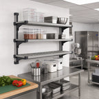 Thumbnail image #2 for Cambro Camshelving® Elevation EWSSKA2430V580 Wall Shelving Add-On Shelf Kit, 24 x 30 Inches, Vented, Brushed Graphite