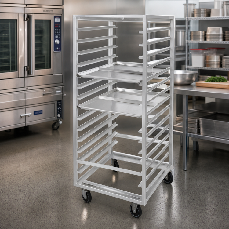 Product image #2 for Channel Manufacturing 414S-DOR Double-Section Side-Loading Stainless Steel Oven Rack, 20 Pan Capacity