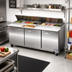 Thumbnail image #2 for IKON Refrigeration ISP72M Mega Top Three-Section Sandwich / Salad Prep Table, 18 Cu. Ft., 27 1/6-Pan Capacity