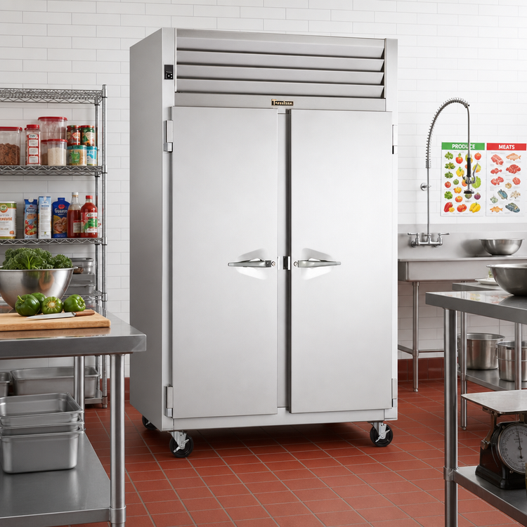 Product image #2 for Traulsen Spec-Line 52-Inch Wide Two-Section Reach-In Freezer with Narrow Half-Height Solid Doors, 46 Cu. Ft.
